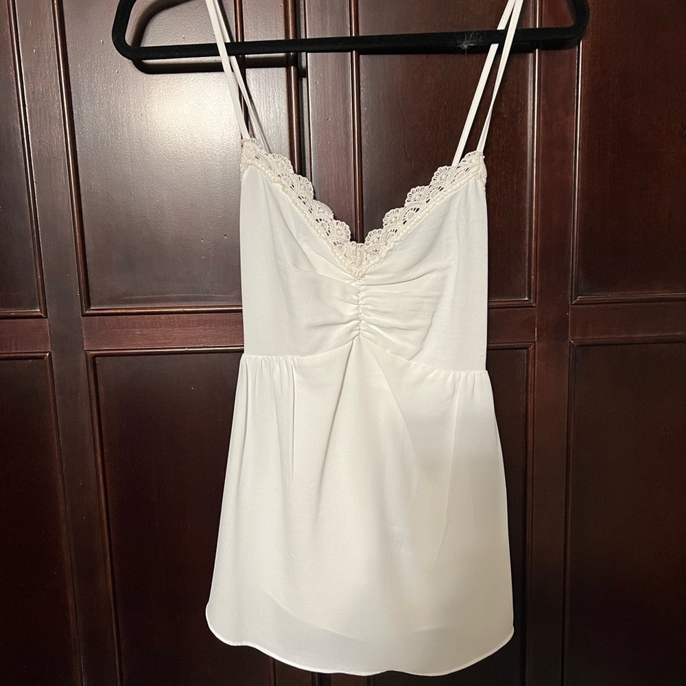 Naked Zebra Crochet Tank Top - Color White Size Small NWT